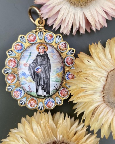 17th century - Gold and enamel pendant in the manner of Giuseppe Bruno