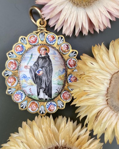 XVIIe siècle - Pendentif en or et émail dans le goût de Giuseppe Bruno