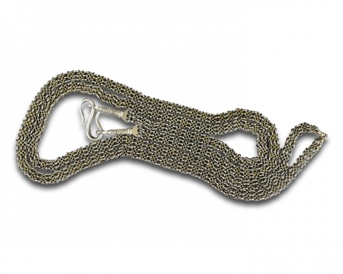 Fine silver gilt filigree long chain - Antique Jewellery Style 