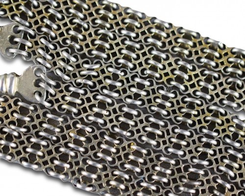  - Fine silver gilt filigree long chain