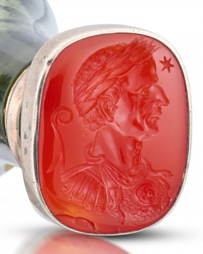 Desk seal with a Renaissance intaglio of Julius Cesar - Objects of Vertu Style 