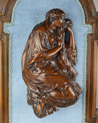  - Large boxwood relief of Mary Magdalene, 17th century.