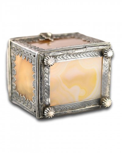 Silver mounted agate casket - Objects of Vertu Style 