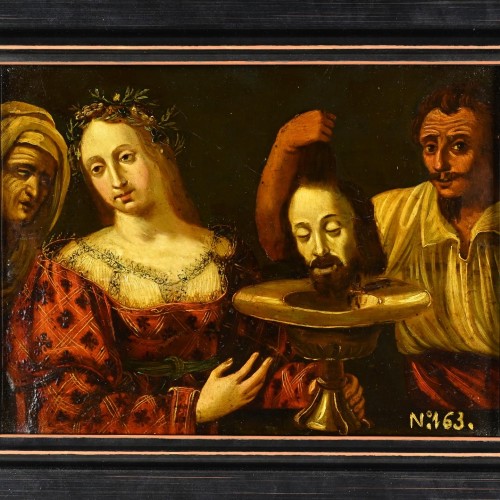 Salome with the head of John the Baptist after Caravaggio - Paintings & Drawings Style 