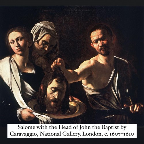 Salomé avec la tête de Jean-Baptiste d'après Caravage - 