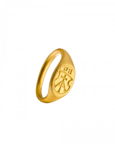 Grand et important anneau de marchands d'or
