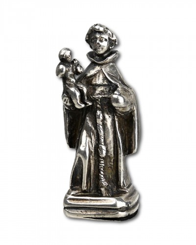 Silver pendant of Saint Anthony - Religious Antiques Style 