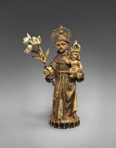 Antiquités - Silver pendant of Saint Anthony