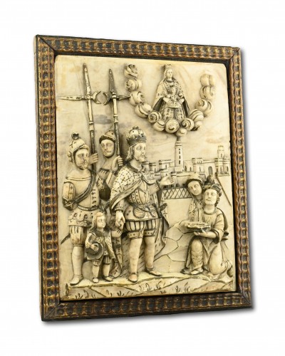 Antiquités - Huamanga relief de Saint Ferdinand Ayacucho, Pérou, fin du XVIIe siècle