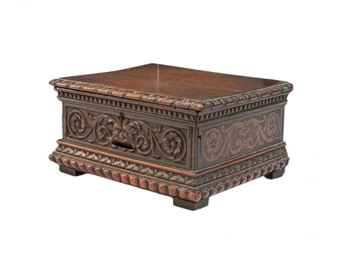 Walnut casket with concealed money box