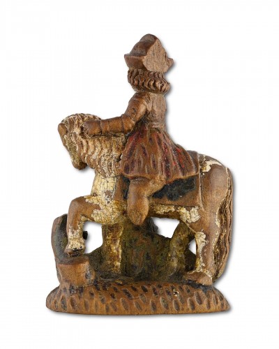 Pièce d'échecs miniature représentant Saint Georges terrassant le dragon - Objets de Curiosité Style 
