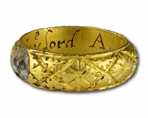 Gold and enamel memento mori ring - Antique Jewellery Style 