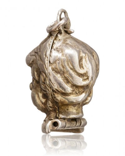 XVIIe siècle - Pomander en vermeil en forme de tête de putto