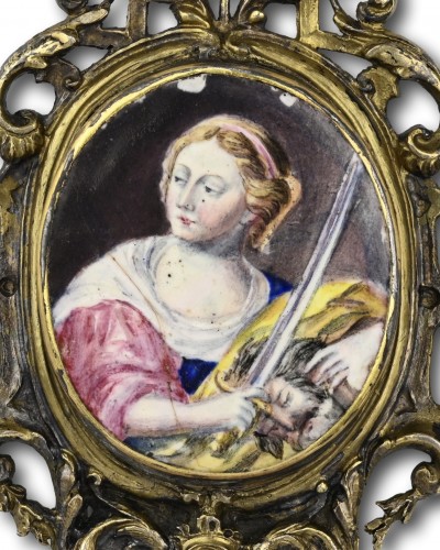 Pendentif en vermeil et émail de Judith à tête d'Holoferne - Bijouterie, Joaillerie Style 