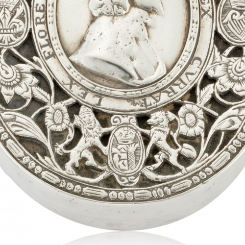 17th century - Silver tobacco box commemorating the Martyred King Charles I (c.1600-1649).