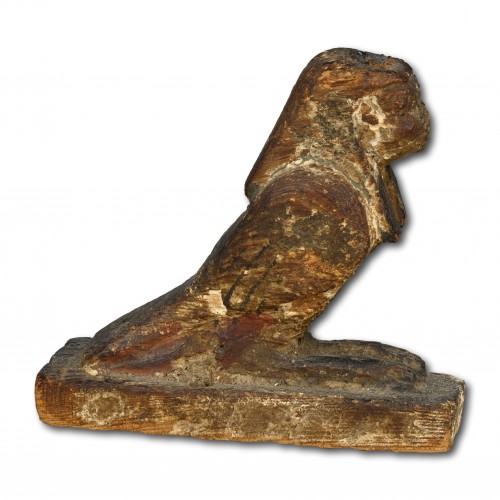 BC to 10th century - Wood and gesso Ba bird. Ancient Egyptian, Ptolemaic Period, circa 304-30 B.