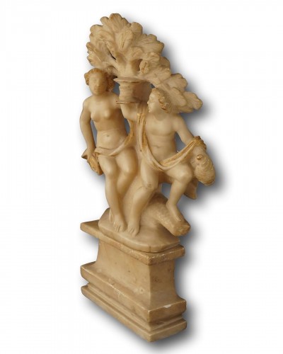 Alabaster sculpture of Bacchus and Ariadne, Sicilia 17th century. - 