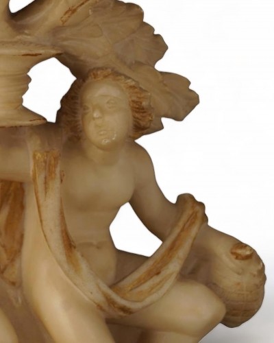 Sculpture en albâtre de Bacchus et Ariane, Sicile XVIIe siècle - 