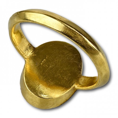 Bague en or avec une intaille magique en jaspe représentant un lézard - Bijouterie, Joaillerie Style 