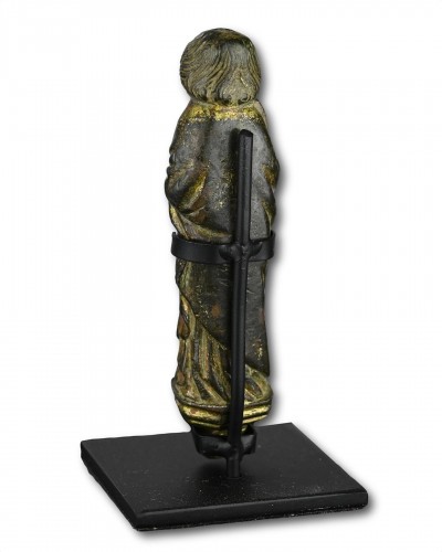 Figure en bronze de Saint Jean l'Évangéliste, XVe siècle - Art sacré, objets religieux Style 