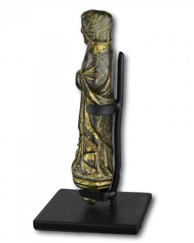 11th to 15th century - Bronze figure of Saint John the Evangelist, 15th century