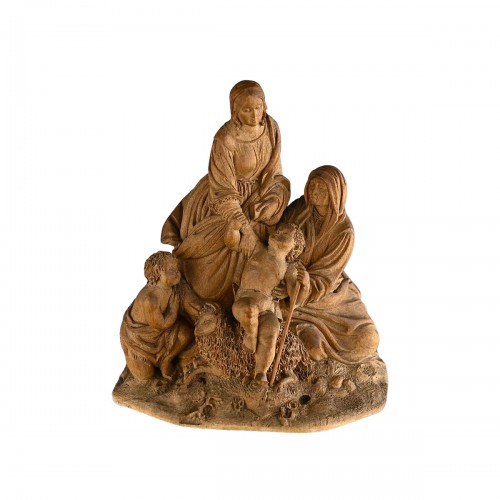 Fruitwood group of the Virgin and Child. Germany 18th century