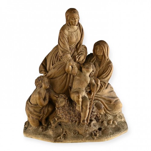 18th century - Fruitwood group of the Virgin and Child. Germany 18th century