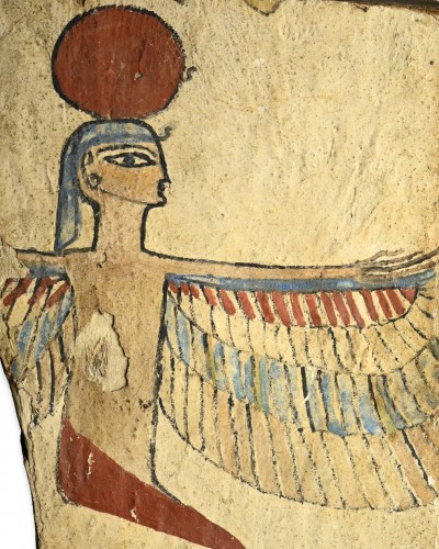Fragment de sarcophage de momie, Égypte période dynastique tardive, ca. 712 à 332 - 