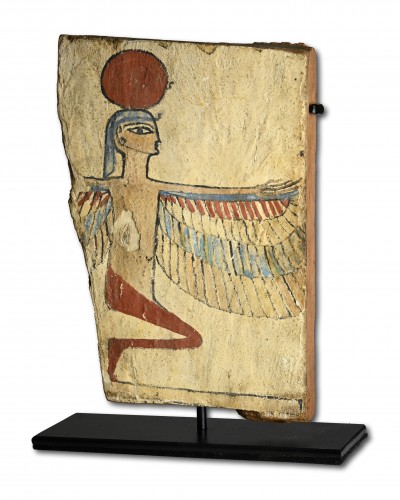 Antiquités - Fragment de sarcophage de momie, Égypte période dynastique tardive, ca. 712 à 332