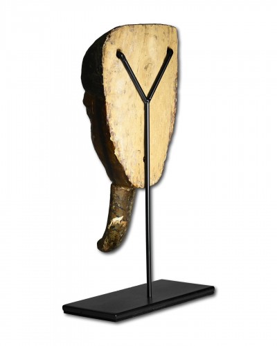 Masque de momie en bois peint, Égypte période dynastique tardive, ca. 712 à 332 av - 