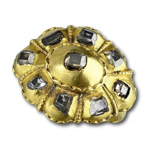 Bijouterie, Joaillerie  - Bague en or et diamants taille table fin du XVIIe