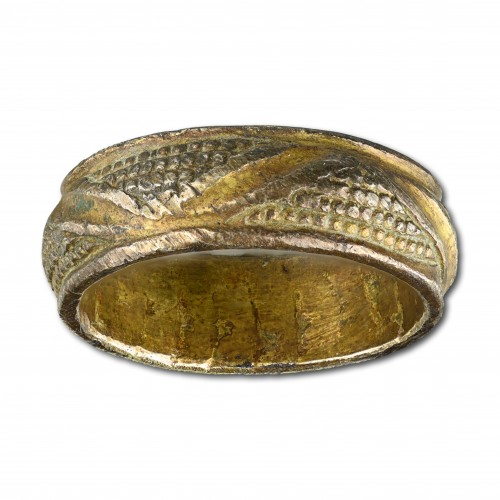 A Medieval silver gilt ring, 15th / 16th century - Antique Jewellery Style 
