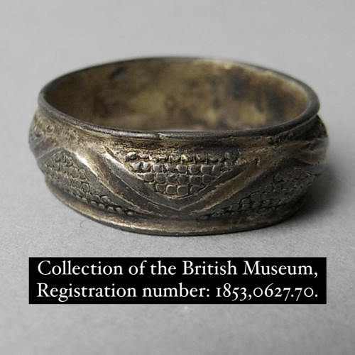 A Medieval silver gilt ring, 15th / 16th century - 