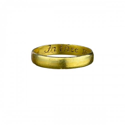 Gold posy ring ‘In thee my choyce I do rejoyce’ 17th / 18th century
