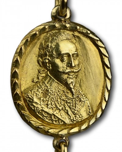 Antiquités - Médaille d'or des Royalistes pour Gustave Adolphus (1694-1632), roi de Suède