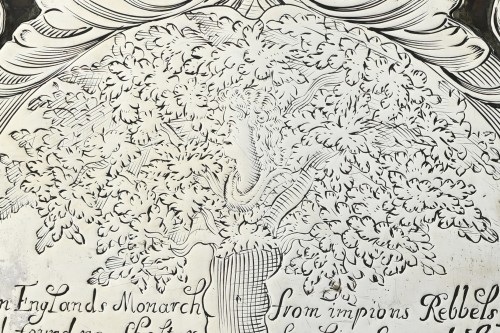 Objects of Vertu  - Boscobel oak casket with engraved silver mounts, late 17th century