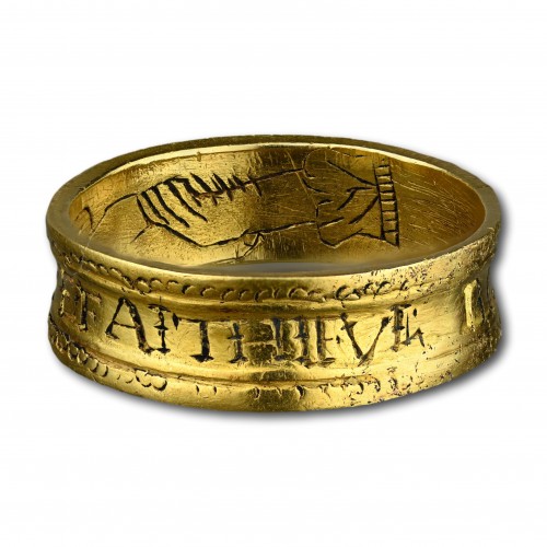 Tudor gold posy and fede ring ‘BERE FAITHE TO THE FAITHFUL’. - Antique Jewellery Style 