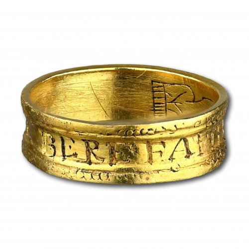Antiquités - Tudor gold posy and fede ring ‘BERE FAITHE TO THE FAITHFUL’.