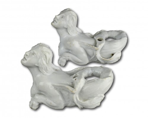 Porcelain furniture mounts of water nymphs. Doccia porcelain factory, c.175 - 