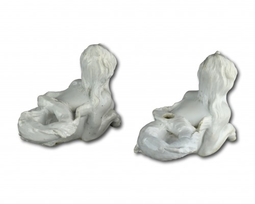 Porcelain furniture mounts of water nymphs. Doccia porcelain factory, c.175 - 