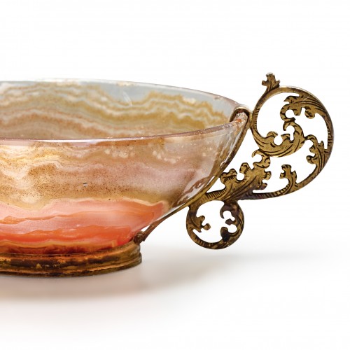 Objets de Vitrine  - Coupe en agate à deux anses et monture en vermeil, Allemagne fin du XVIIe siècle