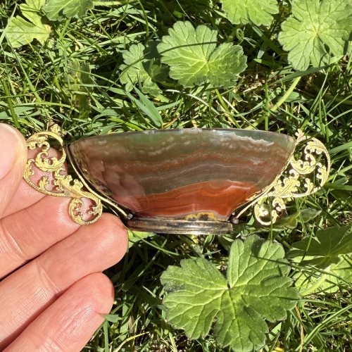Coupe en agate à deux anses et monture en vermeil, Allemagne fin du XVIIe siècle - 