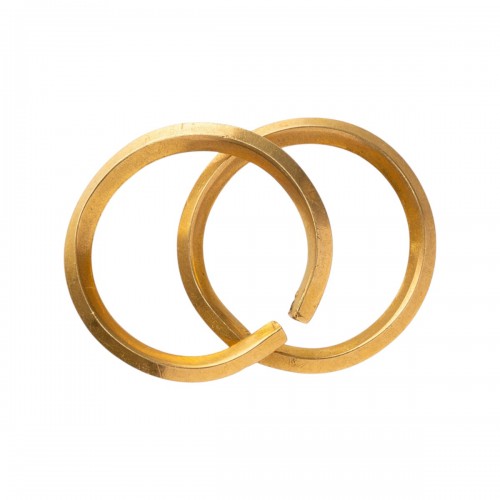 Boucles d'oreilles pénannulaires en or - Âge du Bronze, civilisation minoenne IIe millénaire av. J.-C