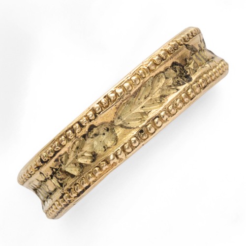 Bague en or à motif de bouquet en lettres noires « de bon cuer » - Bijouterie, Joaillerie Style 
