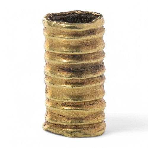 Seven ancient gold fluted beads. Late Cypriot, 1550 - 1050 BC. - Ancient Art Style 