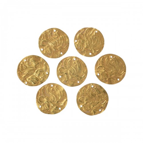 Seven Gold Appliqués Depicting Winged Lions., 5th–4th Century BC