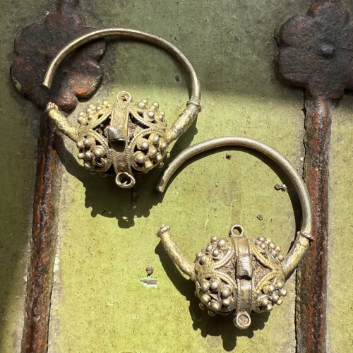  - Pair of Silver-Gilt Filigree Hoop Earrings, Byzantine Empire 8–12th Centur