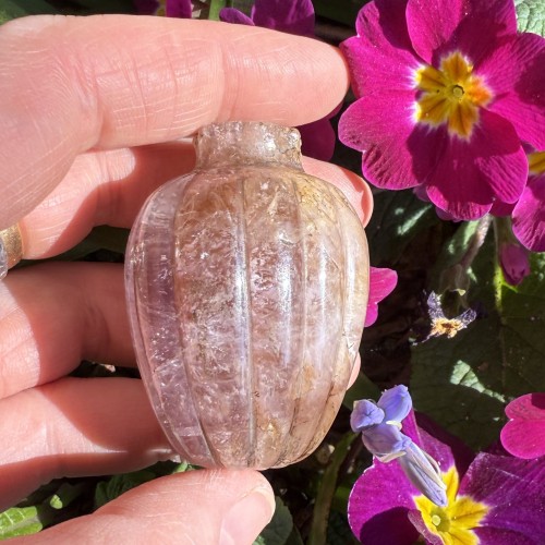 Objects of Vertu  - Miniature Lobed Amethyst Vase Italy 16th / 17th Century