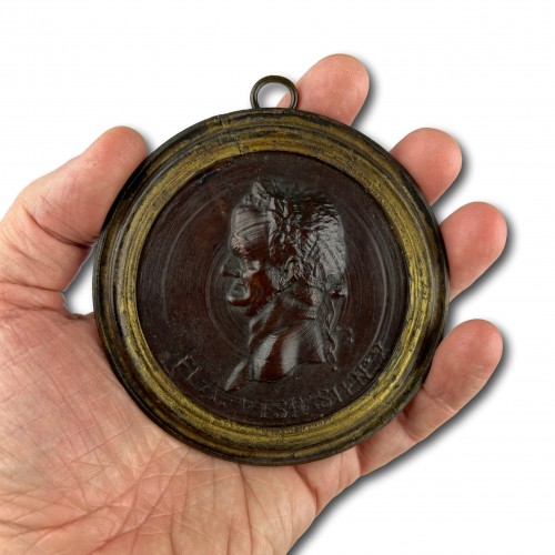  - Boxwood portrait of the Emperor Vespasian, 17 - 18th century