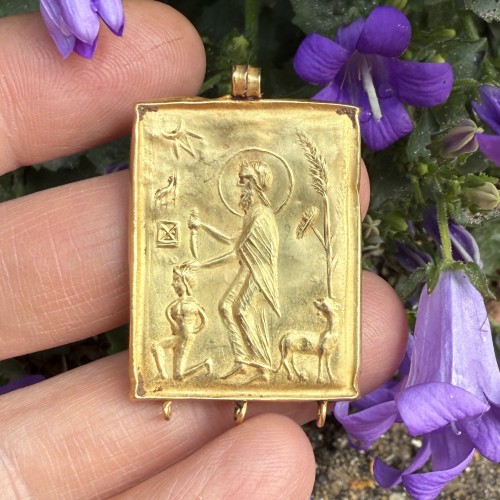  - Pendentif en or paléochrétien en forme de tablette, Empire byzantin VIe-VIIe siècle